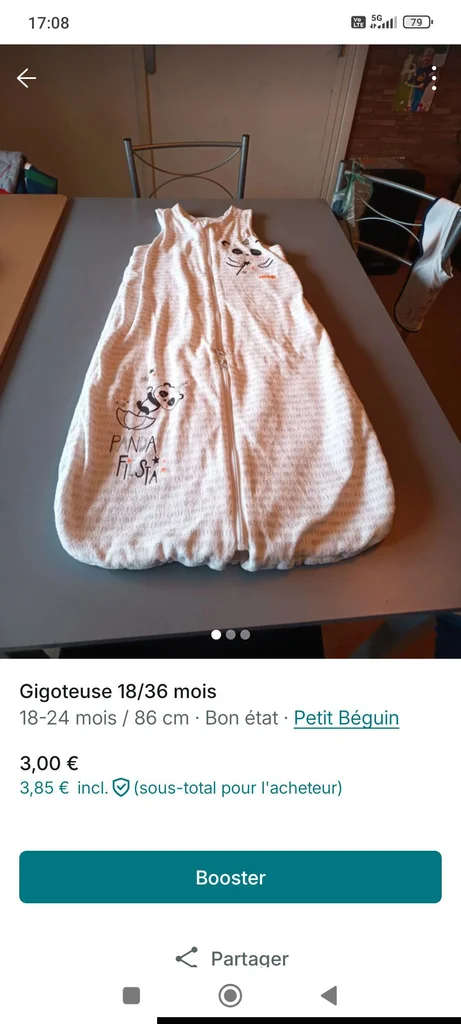 Gigoteuse 18/36 mois